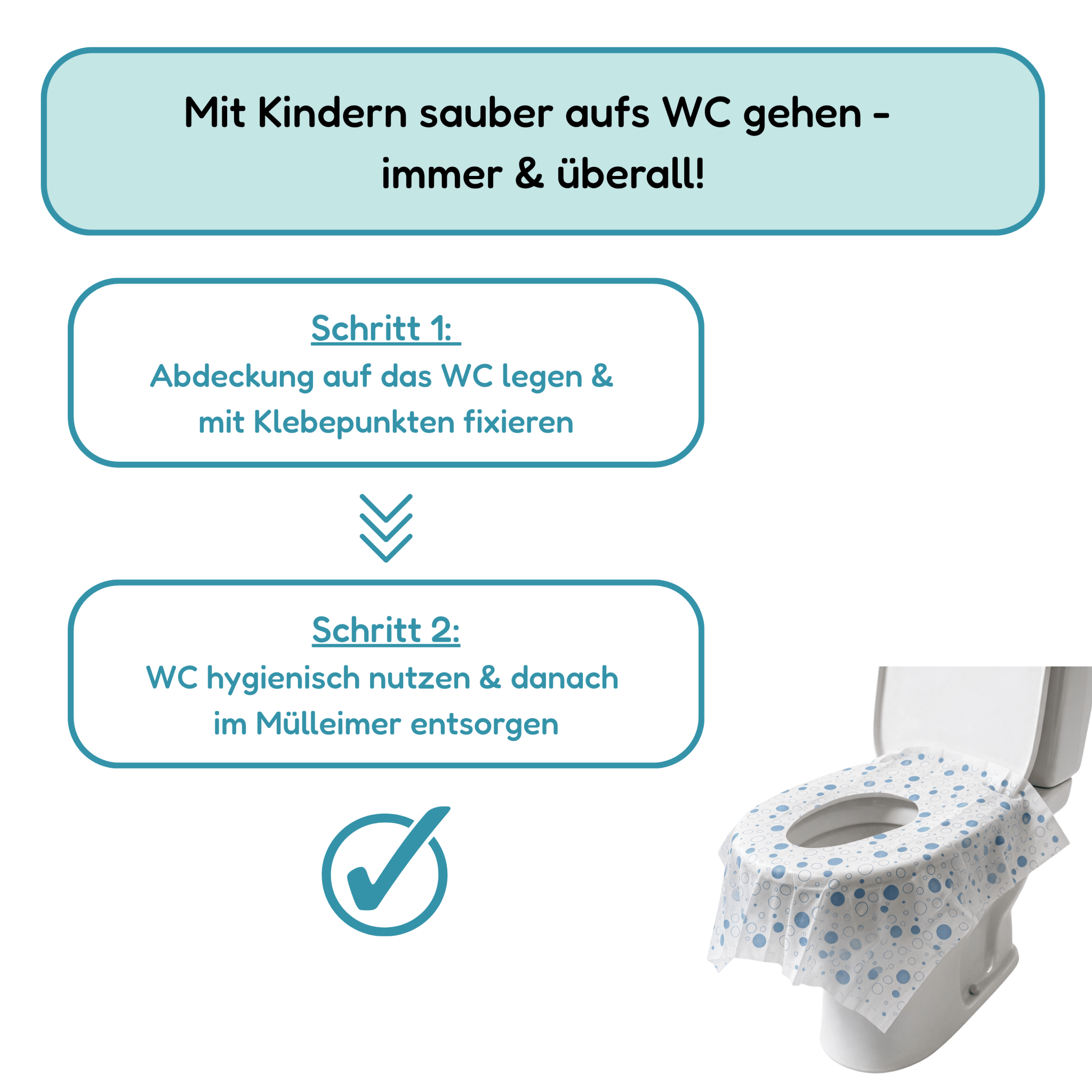 WC-Abdeckung | 30 Stück - kiddyclip.com