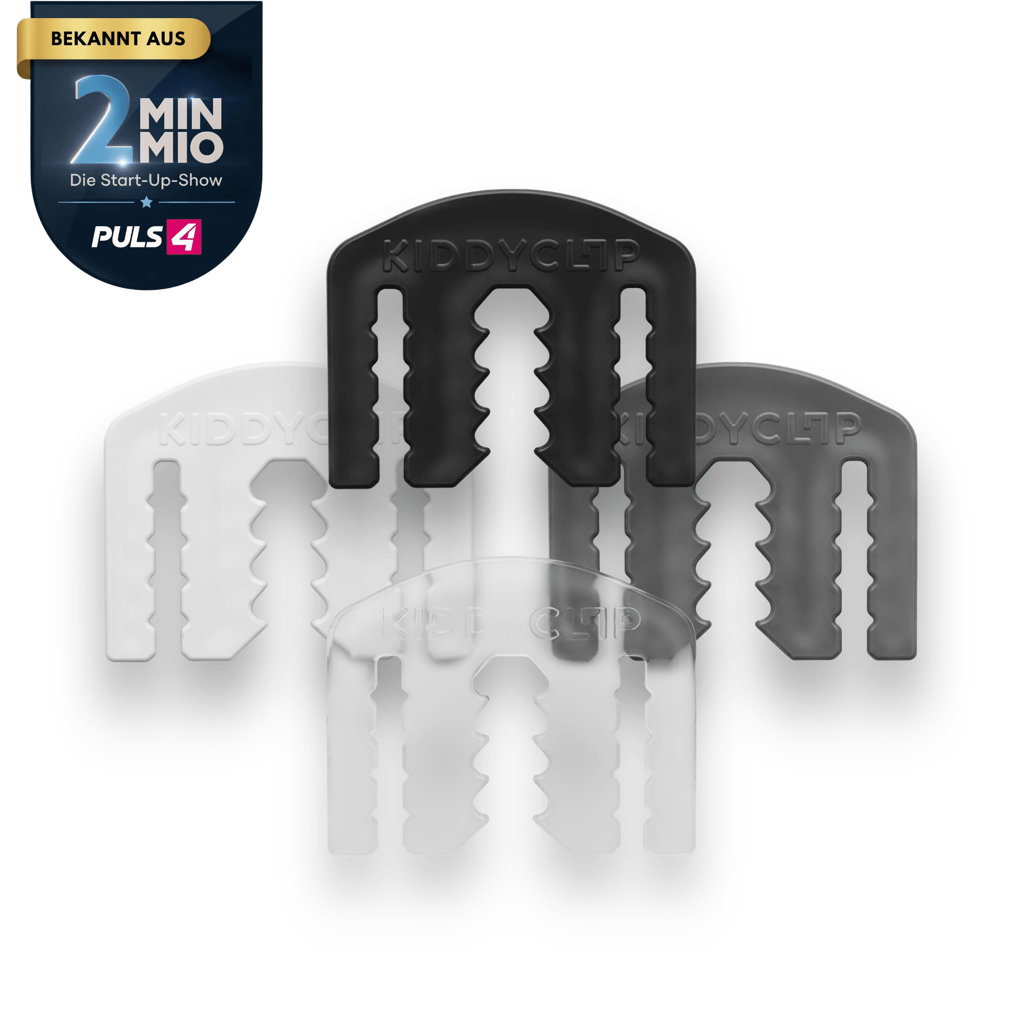 kiddyclip-4er-set-grau-schwarz-weiss-transparent